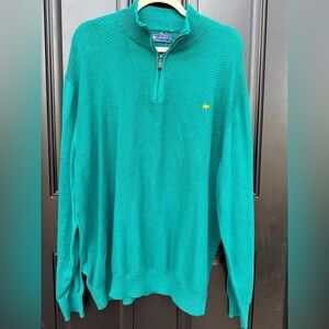 Jack Nicklaus Golden Bear Men's Teal Quarter-Zip Sweater